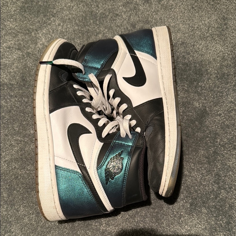 Black and Teal High-Top Sneakers Jordan 1 all star weekend